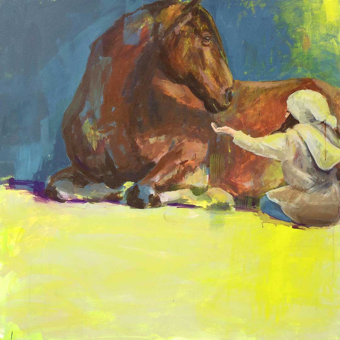 Tamara-Tavella-Art-Kunst-Suedtirol-Pferd-Maedchen-Kind-Vertrauen-Pferdekunst-Pferdemalerei