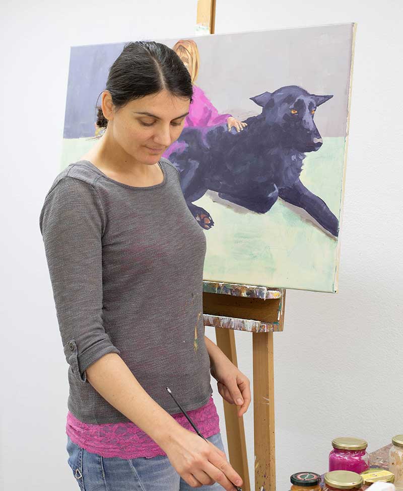 Tamara-Tavella-Art-Kunst-Kinder-Tiere-Work-in-progress-Kuenstlerin