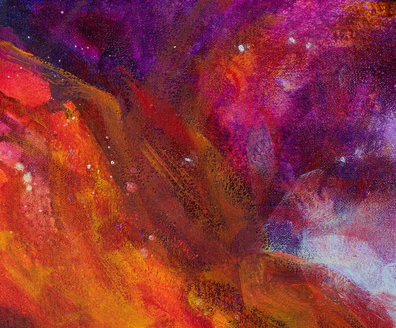 Detail Kunstwerk - Feuertöne