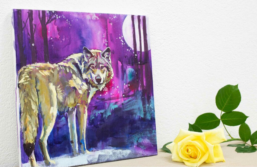 Krafttier Wolf Bilder Symbolik Bedeutung Kunst
