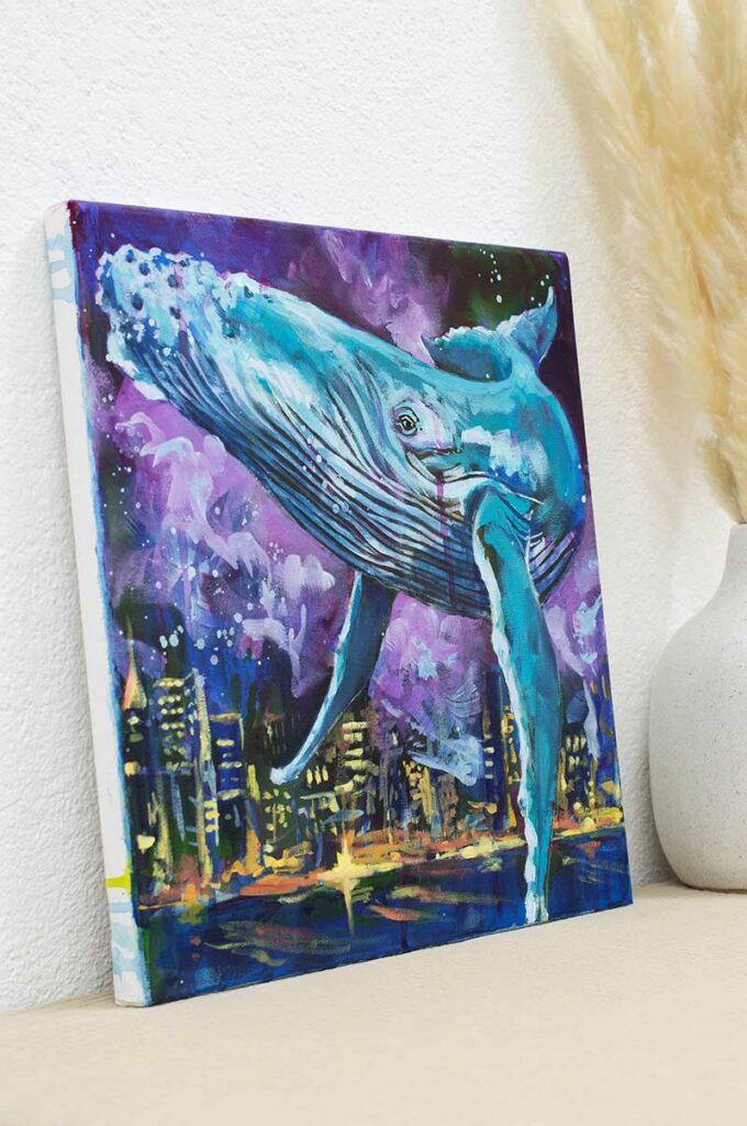 Cosmic trust - Krafttier Wal - Bild - Kunstwerk - Kunst - Potenzial entfalten