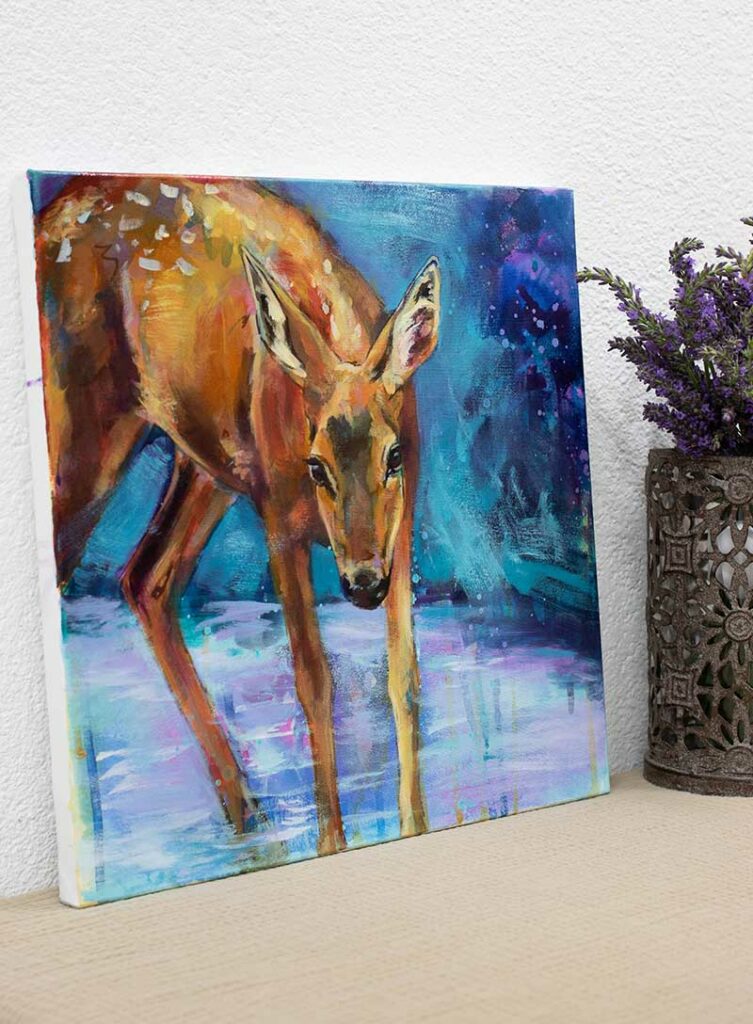 Krafttier - Reh - Kunst - Bild - Kunstwerk - Botschaften - Symbolik & Bedeutung - Spirit animals - Selbstliebe