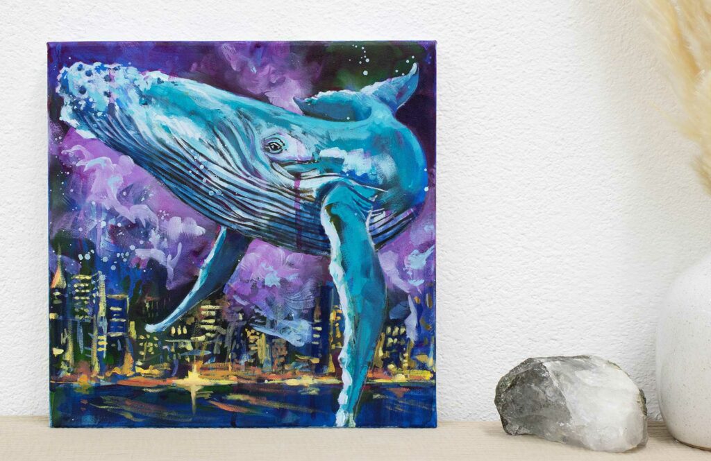 Cosmic trust - Krafttier Wal - Bild - Kunstwerk - Kunst - Potenzial entfalten