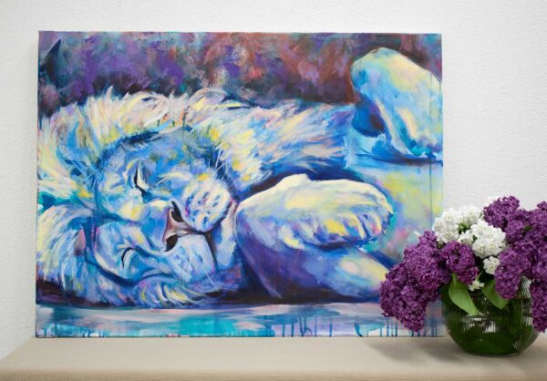 Krafttier Löwe Kunstwerk