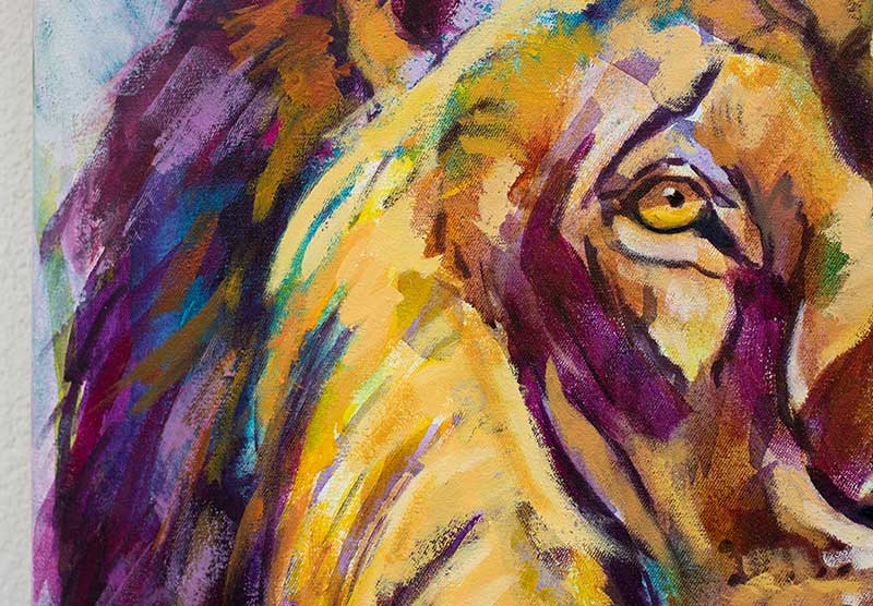 Krafttier Löwe Kunstwerk Detail