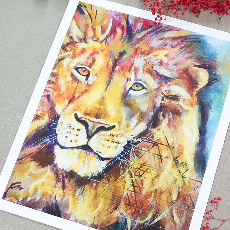 Krafttier Löwe Fine Art Print