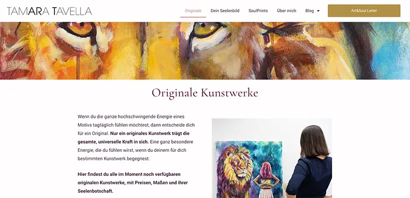 Website Originale Kunstwerke