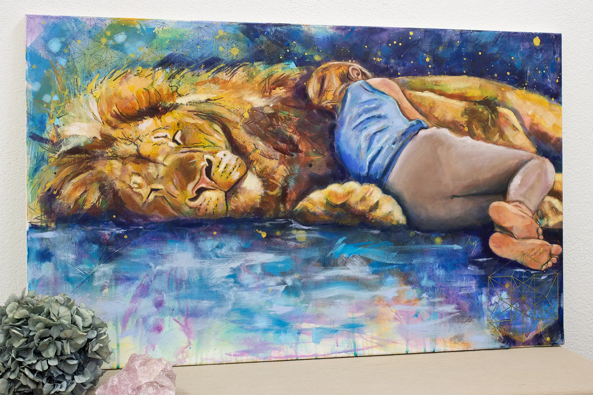 Krafttier Löwe Kunstwerk