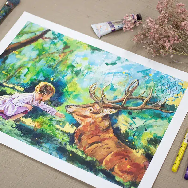 Artprint Krafttier Hirsch - In Stillness