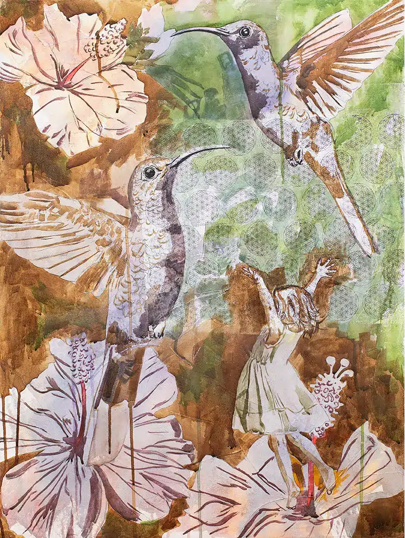 Kunstwerk in Entstehung - Krafttier Kolibri