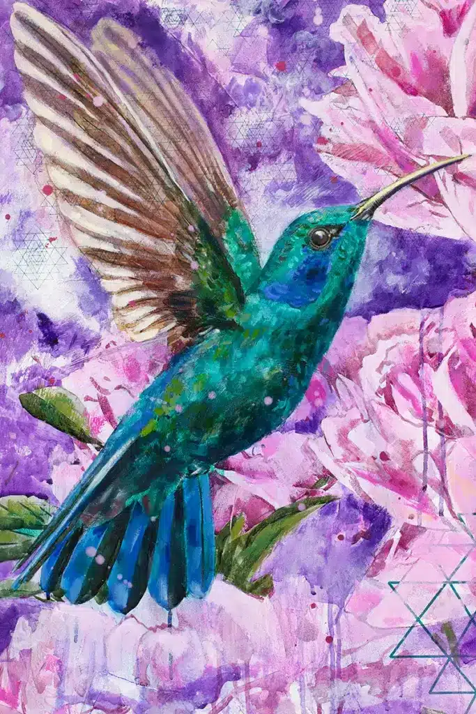 Krafttier Kolibri - Kunstwerk - Detail