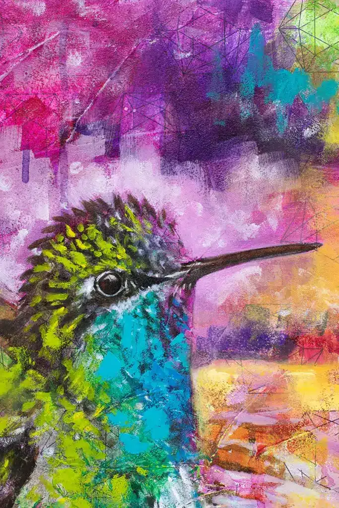Krafttier Kolibri - Kunstwerk - Detail