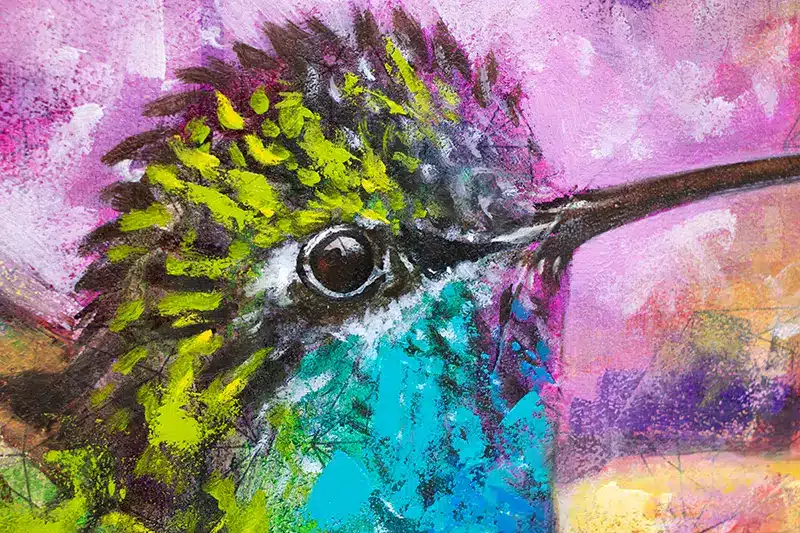 Krafttier Kolibri - Kunstwerk - Detail