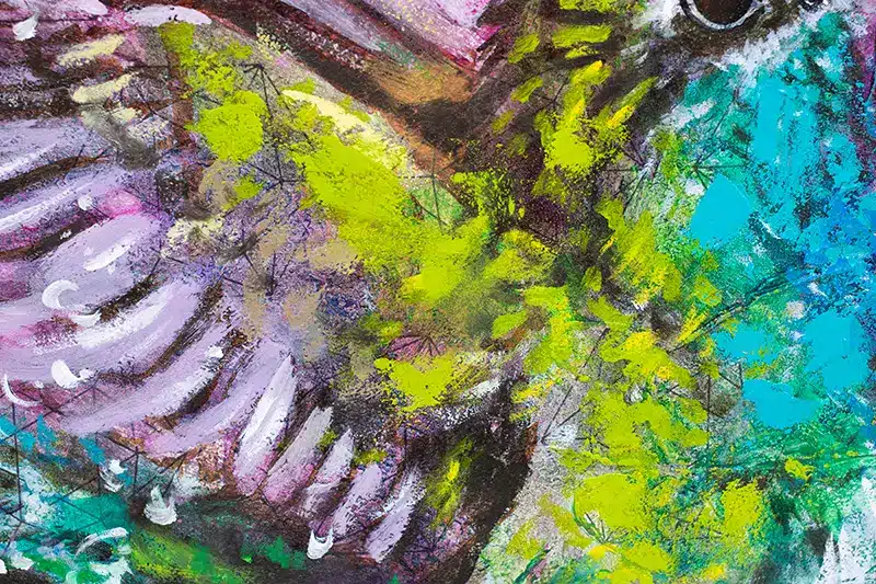 Krafttier Kolibri - Kunstwerk - Detail