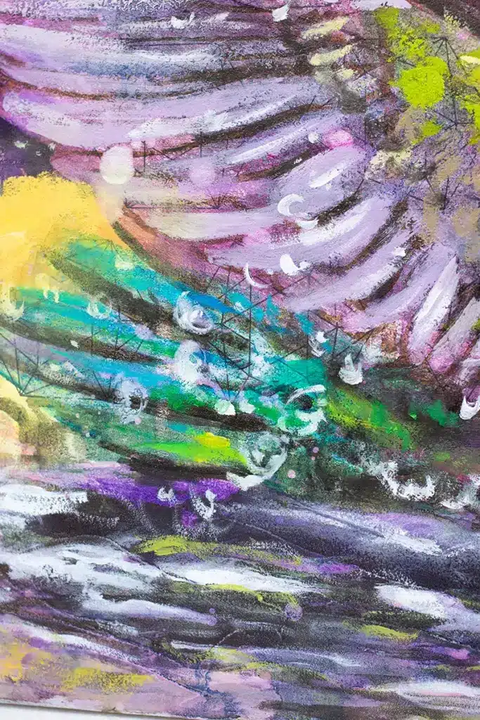 Krafttier Kolibri - Kunstwerk - Detail