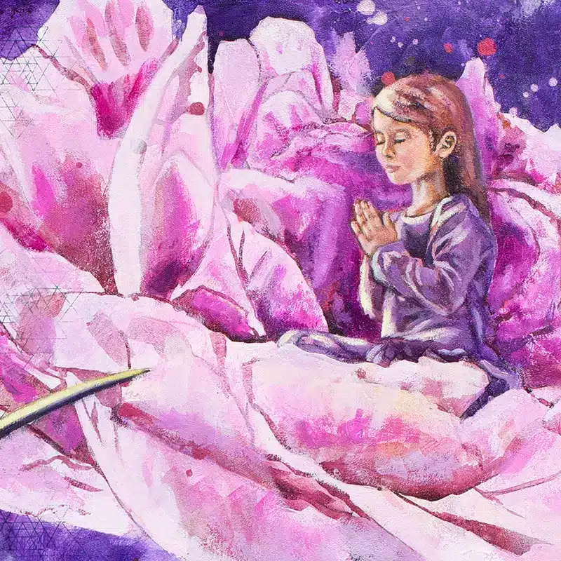 Krafttier Kolibri - Kunstdruck - Fine Art Print - Full Bloom - Detail
