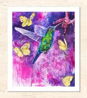 Krafttier Kolibri - Kunstdruck - Fine Art Print - Magical Sparkle