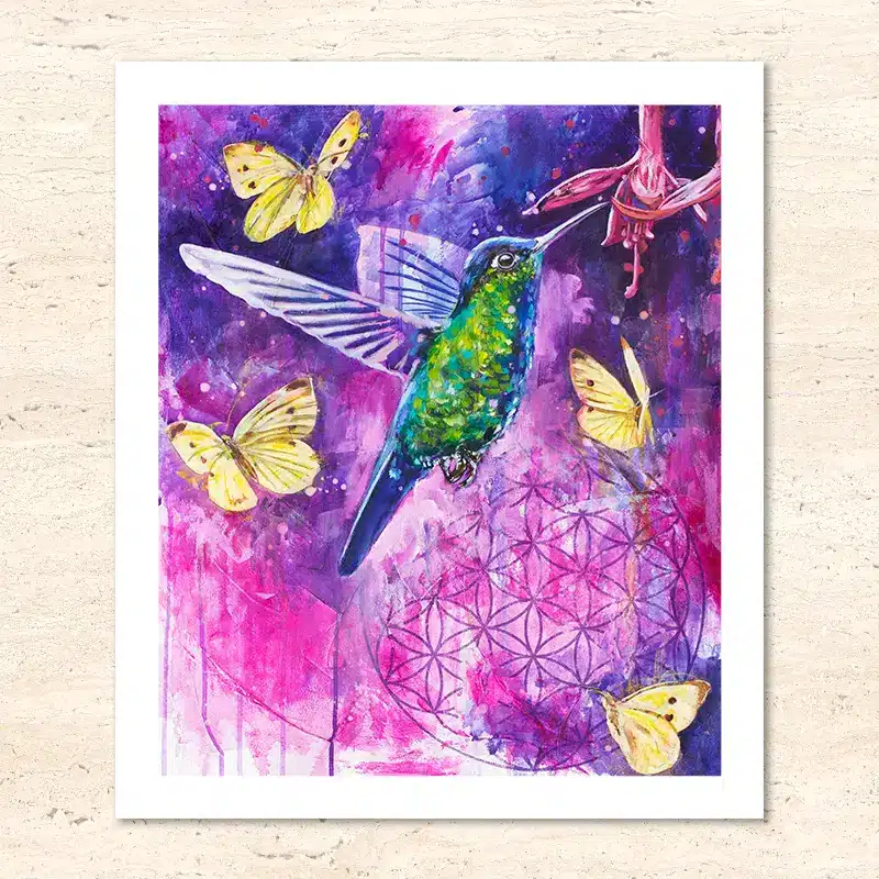 Krafttier Kolibri - Kunstdruck - Fine Art Print - Magical Sparkle
