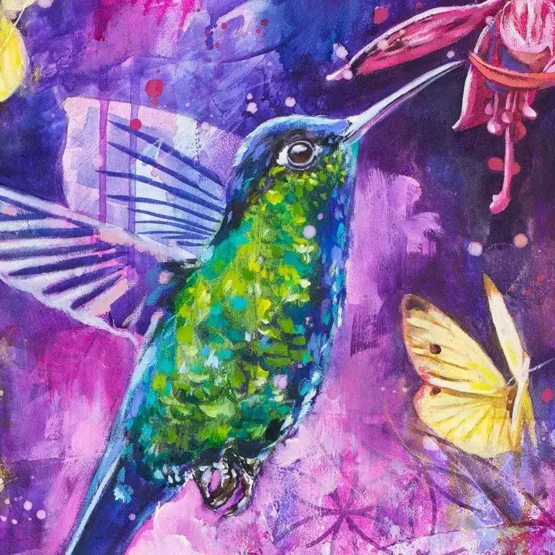 Krafttier Kolibri - Kunstdruck - Fine Art Print - Magical Sparkle - Detail