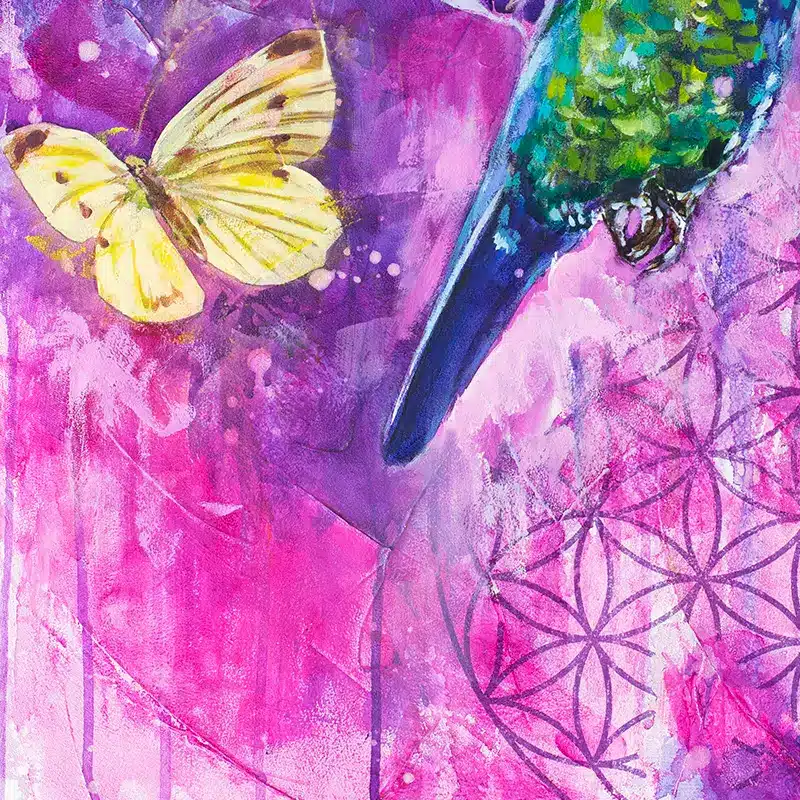Krafttier Kolibri - Kunstdruck - Fine Art Print - Magical Sparkle - Detail