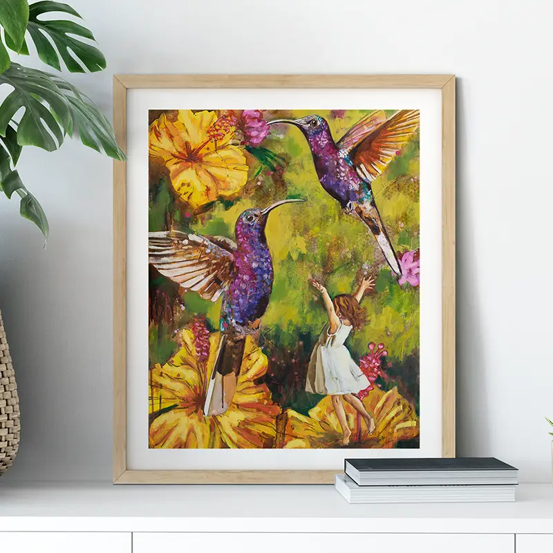 Krafttier Kolibri - Kunstdruck - Fine Art Print - So Alive