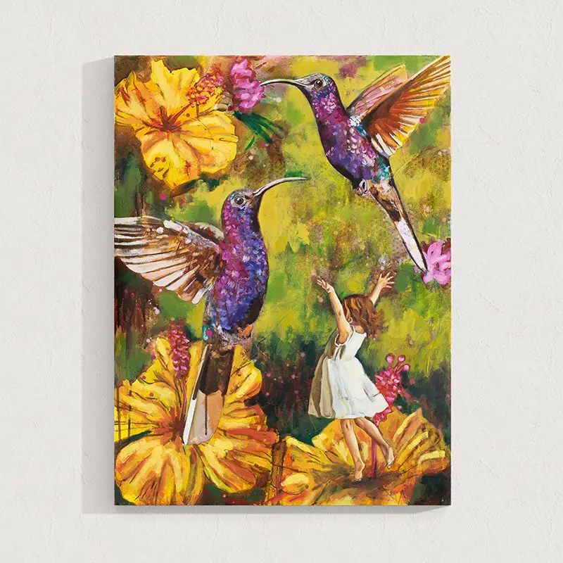 Kunstwerk Krafttier Kolibri "So Alive"