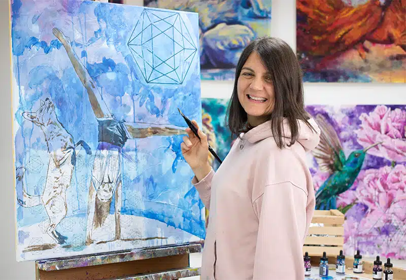 Krafttier Fuchs - entstehendes Kunstwerk - Tamara Tavella